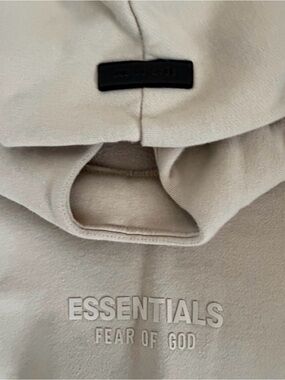 ESSENTIALS Fear of God Pullover Hoodie Sweatshirt- Light Beige